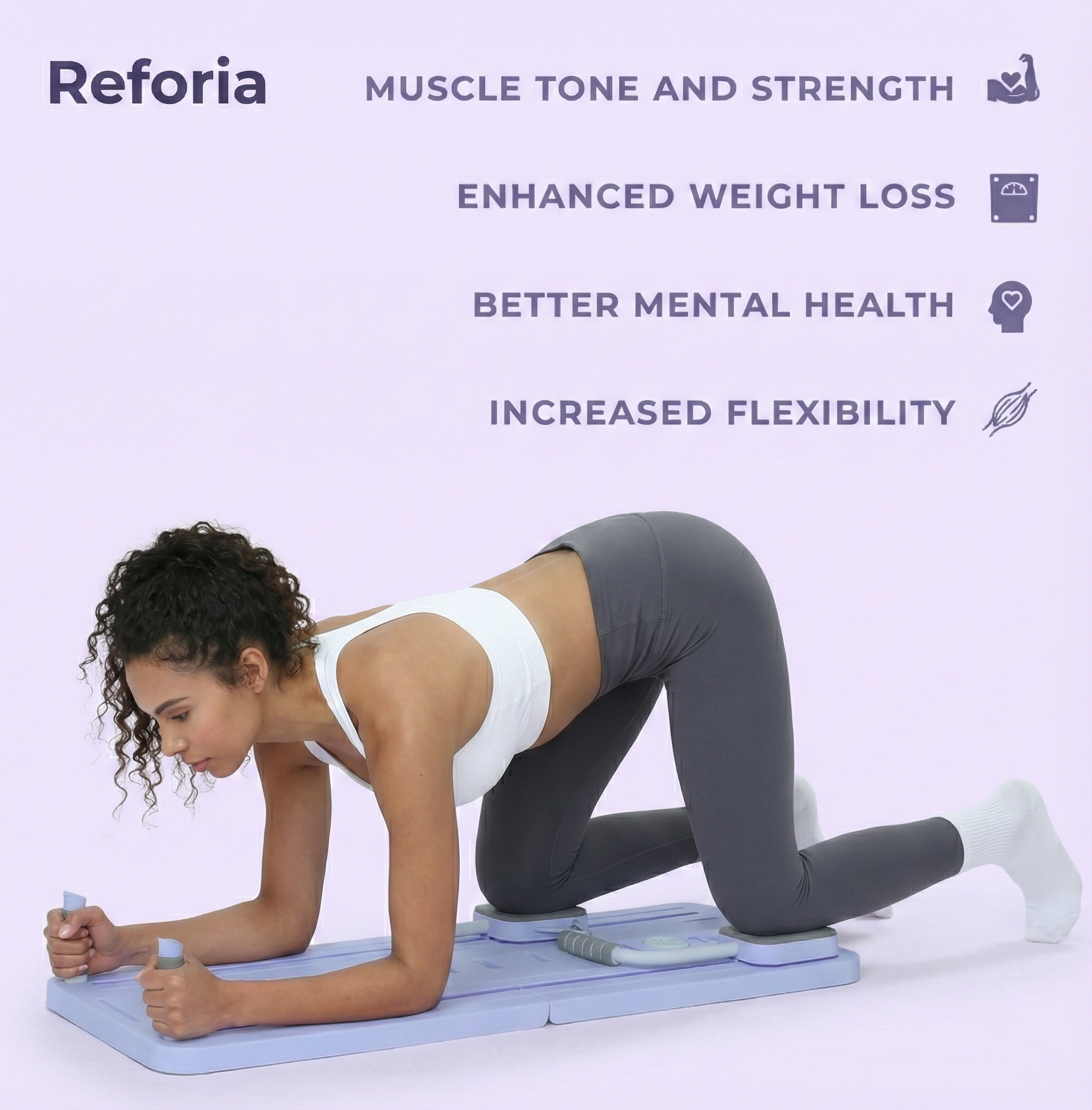 Reforia Portable Pilates Reformer – Studio-Level Workouts at Home